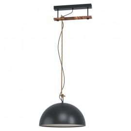 Eglo-Hodsoll  H/L 1X40W & 2x40W E27  Pendant Light - Brown/Wood